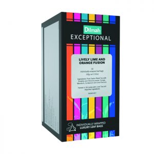 dilmah exceptional lively lime & orange fusion 50 sachet