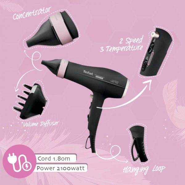 Tefal Hair Dryer Respectissim Instant Dry HV6080 - Image 3