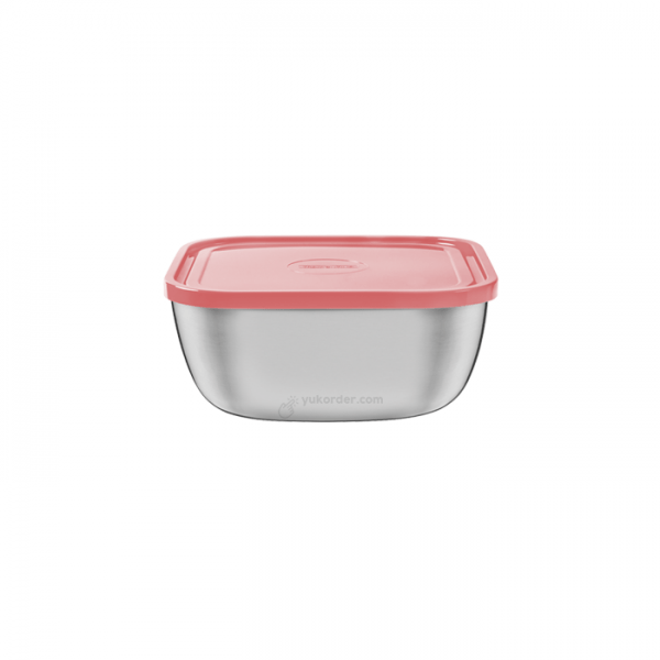 Tramontina - Square Container with Salmon Plastic LID 16cm - Image 2