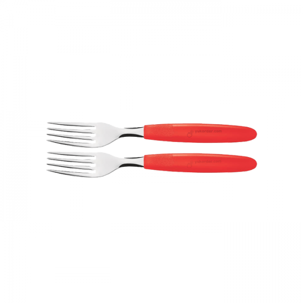 TRAMONTINA 2 PCS TABLE FORKS SET IPANEMA RED