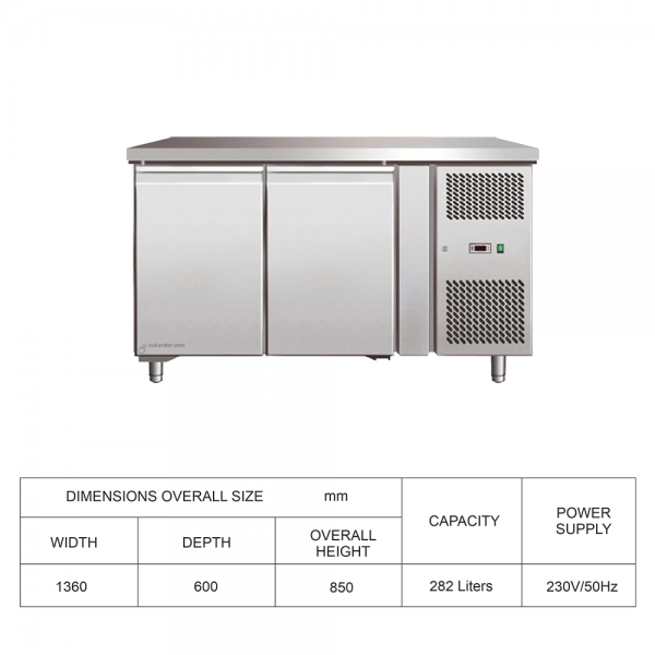 Mastercool Under Counter Chiller Model GN 2100 TN 2 Door - Image 2