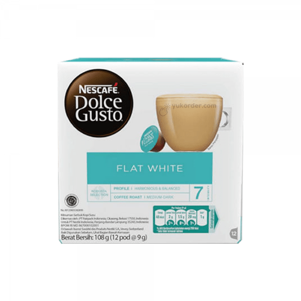 Nescafe Dolce Gusto Flat White - 12 Pod Capsule