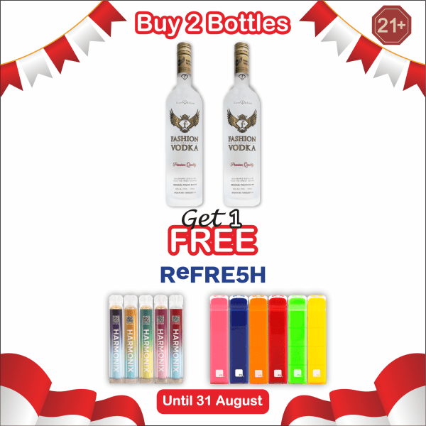 Fashion Vodka - Buy 2 Botol Free 1 Pcs REFRE5H Cubeats/Harmonic