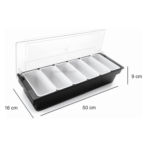 Lacor Condiments Holder 6 Compartments 450ml