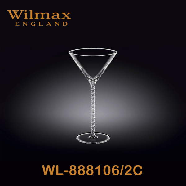 Wilmax Martini Glass 7 fl oz 200 ml Set of 2 | WL-888106/2C (1 Set isi 2)