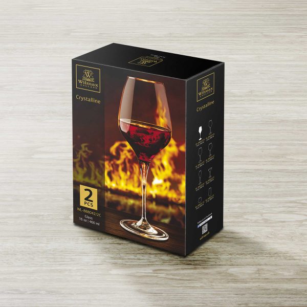 Wilmax Wine Glass 15 fl oz 460ml Set of 2 ICB | WL-888042/2C (1 Set isi 2) - Image 4