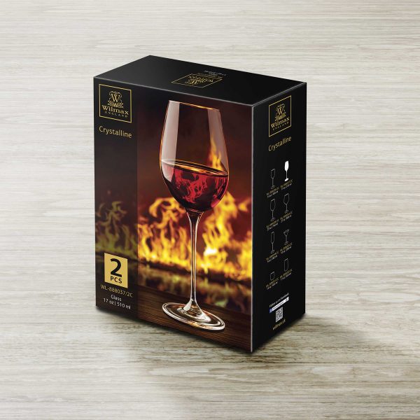 Wilmax Wine Glass 17 fl oz 500ml Set of 2 ICB | WL-888037/2C (1 Set isi 2) - Image 4