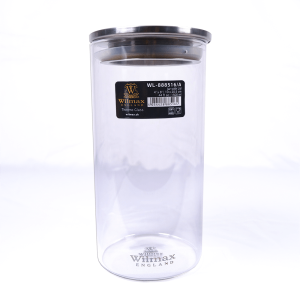 Wilmax Jar with Lid 44 fl oz 1300ml | WL-888516/A - Image 2