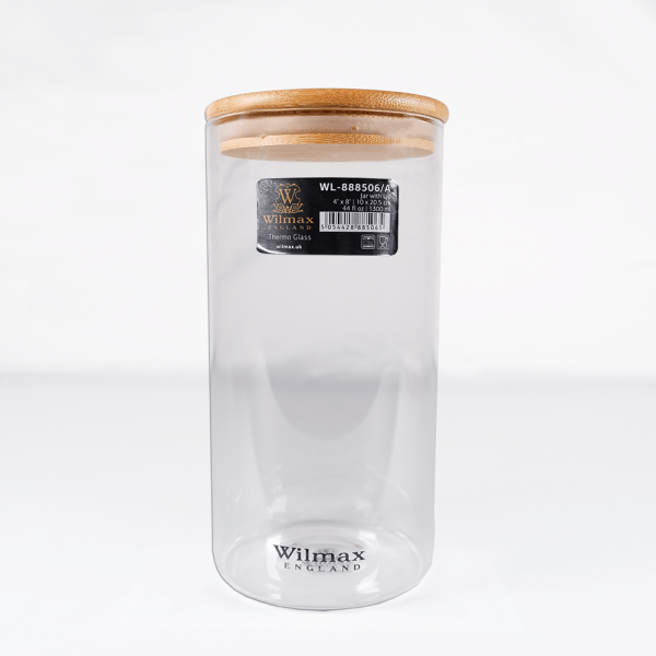 Wilmax Jar/Stoples With Bamboo Lid 44 fl oz 1300ml | WL-888506/A - Image 3