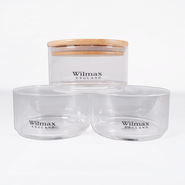 Wilmax 3 Tier Jar/Stoples With Bamboo Lid (12x20cm) | WL-888522/A - Image 4