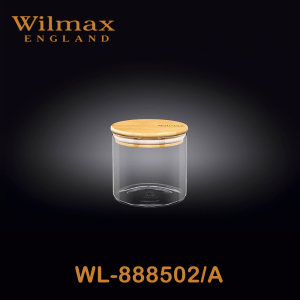 Wilmax Jar/Stoples With Bambo Lid 20 fl oz 600ml | WL-888502