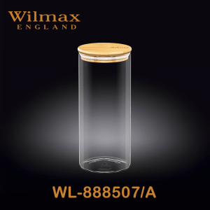 Wilmax Jar/Stoples With Bambo Lid 40 fl oz 1500ml | WL-888507/A