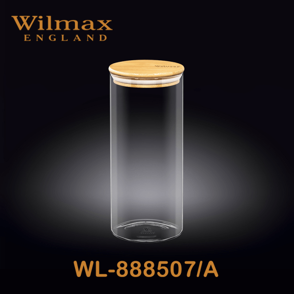 Wilmax Jar/Stoples With Bambo Lid 40 fl oz 1500ml | WL-888507/A