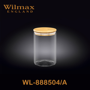 Wilmax Jar/Stoples With Bambo Lid 32 fl oz 950ml | WL-888504/A