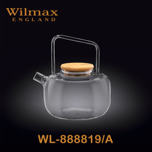 Wilmax Tea Pot/Teko Teh With Bamboo Lid 20 fl 600ml | WL-888819/A