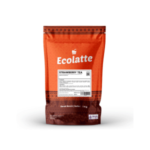 Ecolatte Strawberry Tea Powder Drink / Minuman Bubuk 1kg