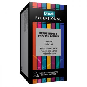 dilmah exceptional peppermint & english toffee 50 sachet