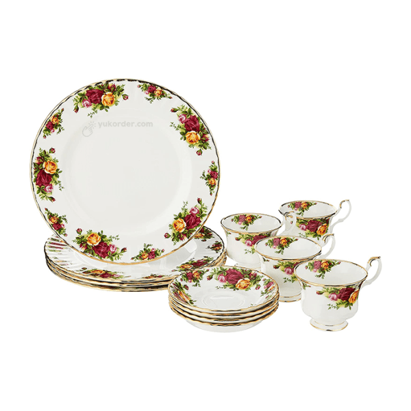 Royal Albert Old Country Roses - 12 Pcs Set (Plate Teacup & Saucer)