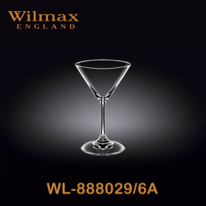 Wilmax Martini Glass 5 fl oz 160 ml Set of 6 In Plain | WL-888029/6A (1 Set isi 6)