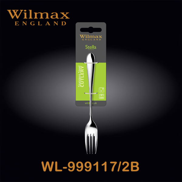 Wilmax Stella Dessert Fork 16cm 2pcs OBP | WL‑999117/2B