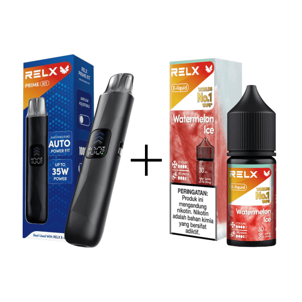 RELX Prime Black Diamond + Watermelon Liquid (bundling)