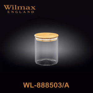 Wilmax Jar/Stoples With Bambo Lid 26 fl oz 760ml | WL-888503