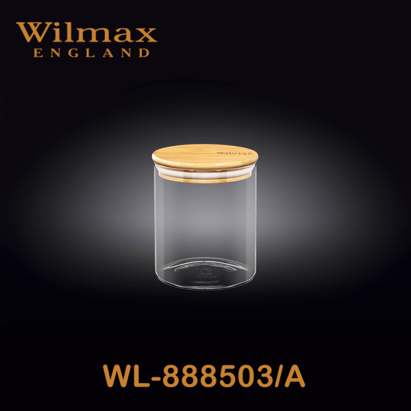 Wilmax Jar/Stoples With Bambo Lid 26 fl oz 760ml | WL-888503