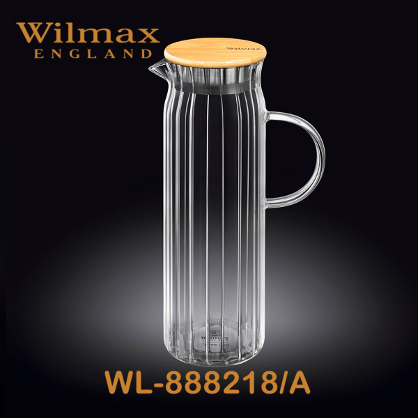 Wilmax Jug/Teko With Bambo Lid 50 fl oz 1500ml | WL-888218/A