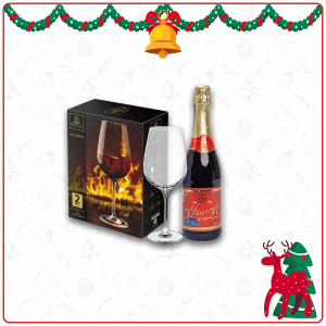 HAMPERS Wilmax Wine Glass 24 fl oz 700ml 2 Set ICB | WL-888035/2C (1 SET ISI 2) - FREE 1 BOTOL HAW RED GRAPE/ WHITE GRAPE