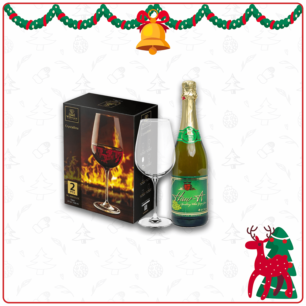 HAMPERS Wilmax Wine Glass 24 fl oz 700ml 2 Set ICB | WL-888035/2C (1 SET ISI 2) - FREE 1 BOTOL HAW RED GRAPE/ WHITE GRAPE - Image 2