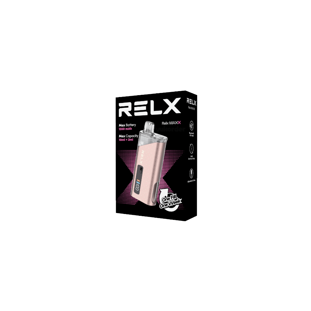 RELX Maxx Kit - Light Pink (Isi 1 Refillable Device dan 1 Cartridge) - Image 2