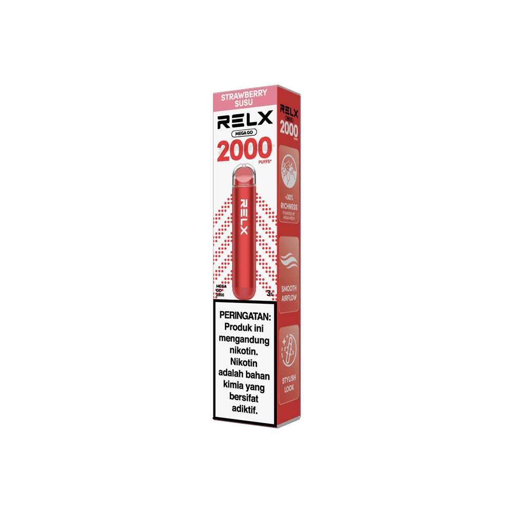 RELX Mega Go 2000 Disposable - Strawberry Susu