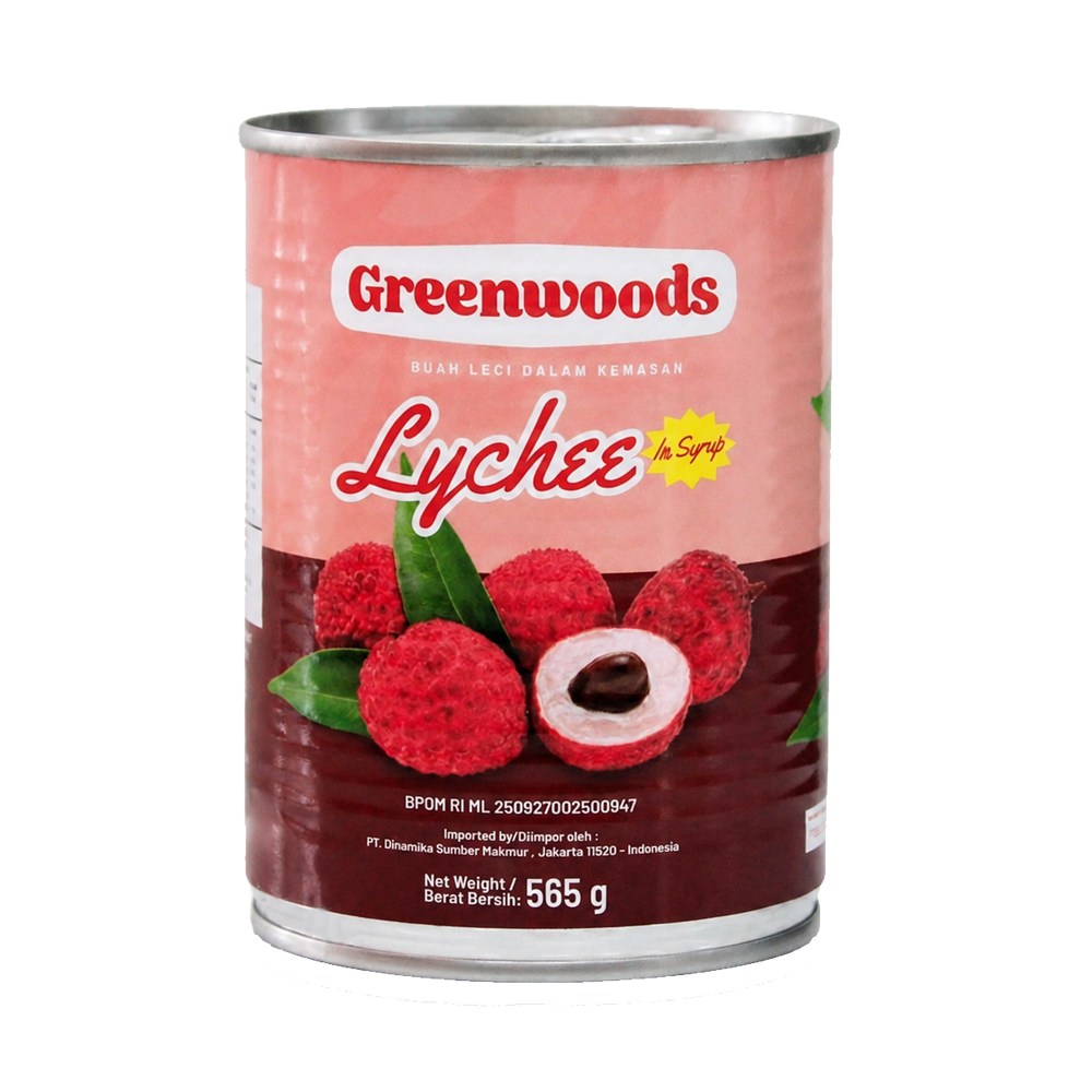 Greenwoods Lychee - Buah Kaleng Leci 565 gram